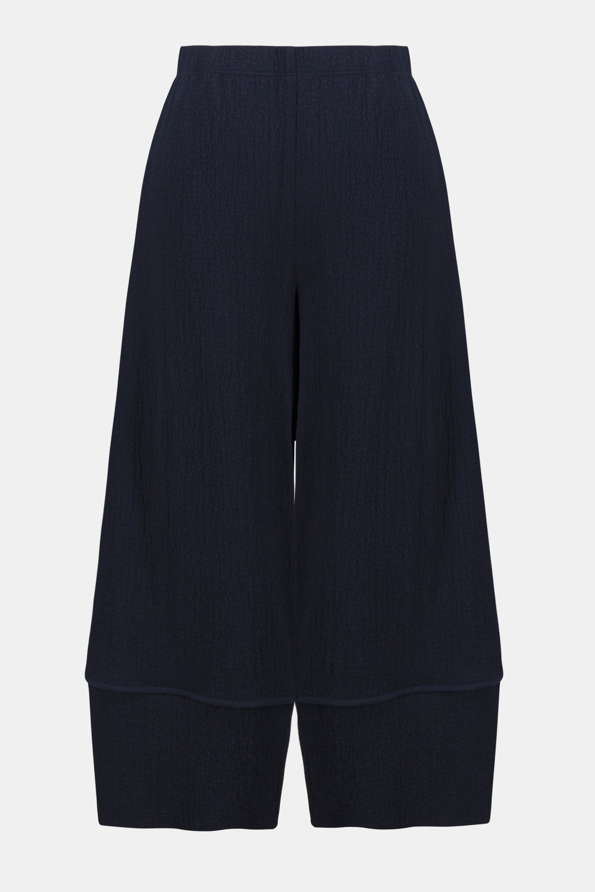 Seersucker Balloon Pull-On Pants, Midnight Blue