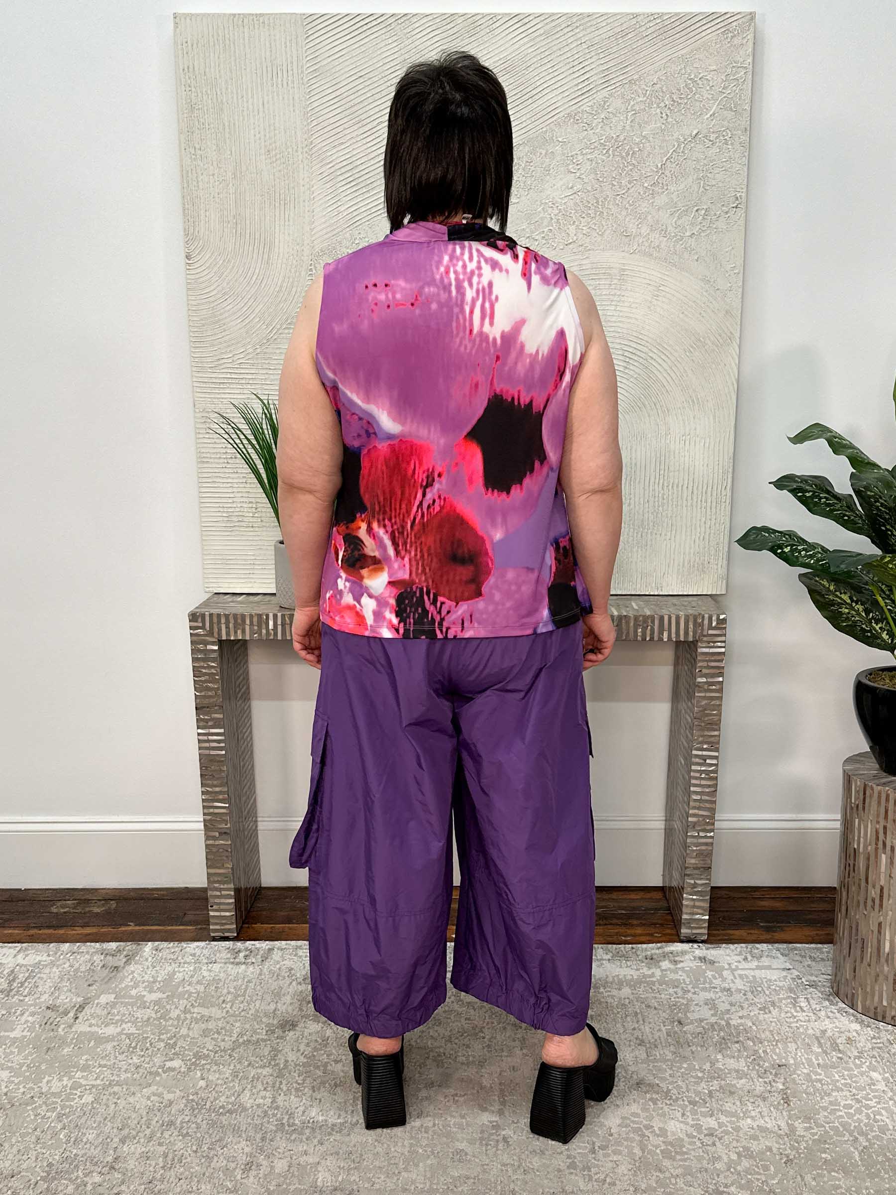 After Dark Taffeta Pocket Pant, Amethyst