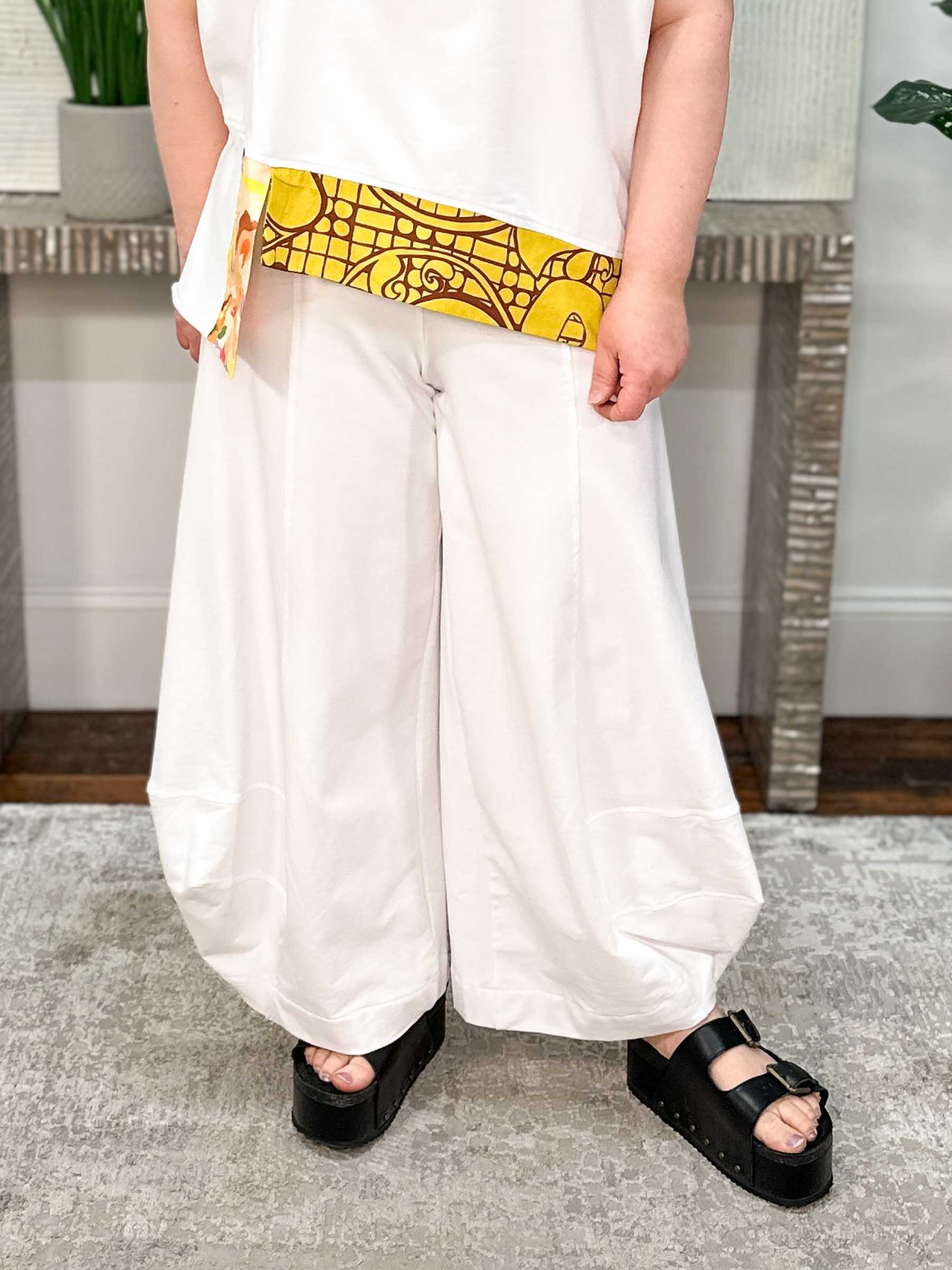 French Terry Punto Pant, White