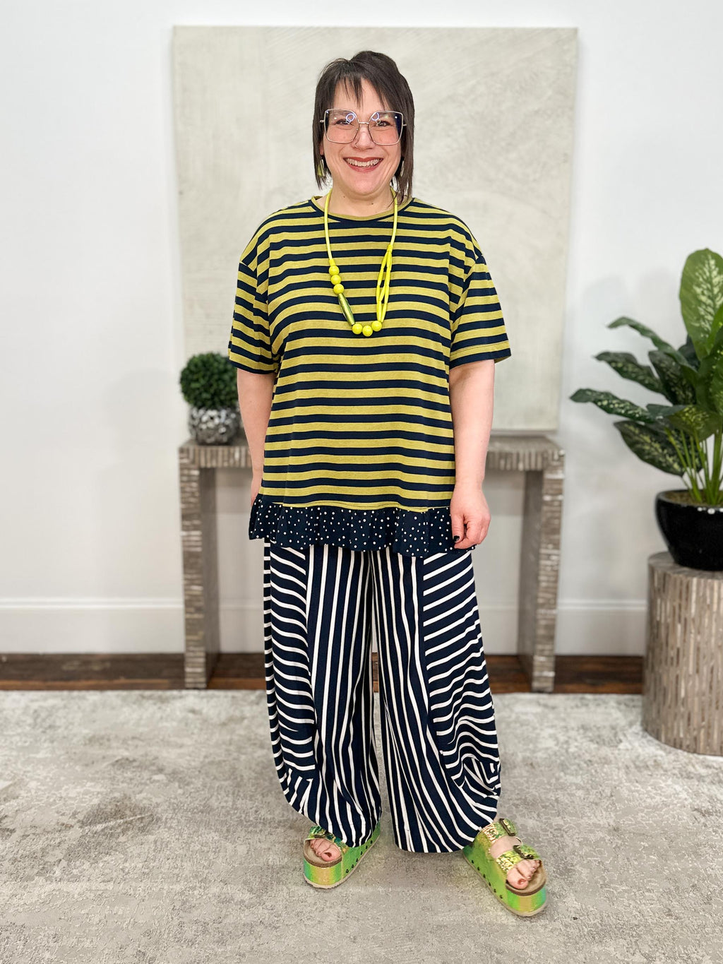Knit Punto Pant, Stripes
