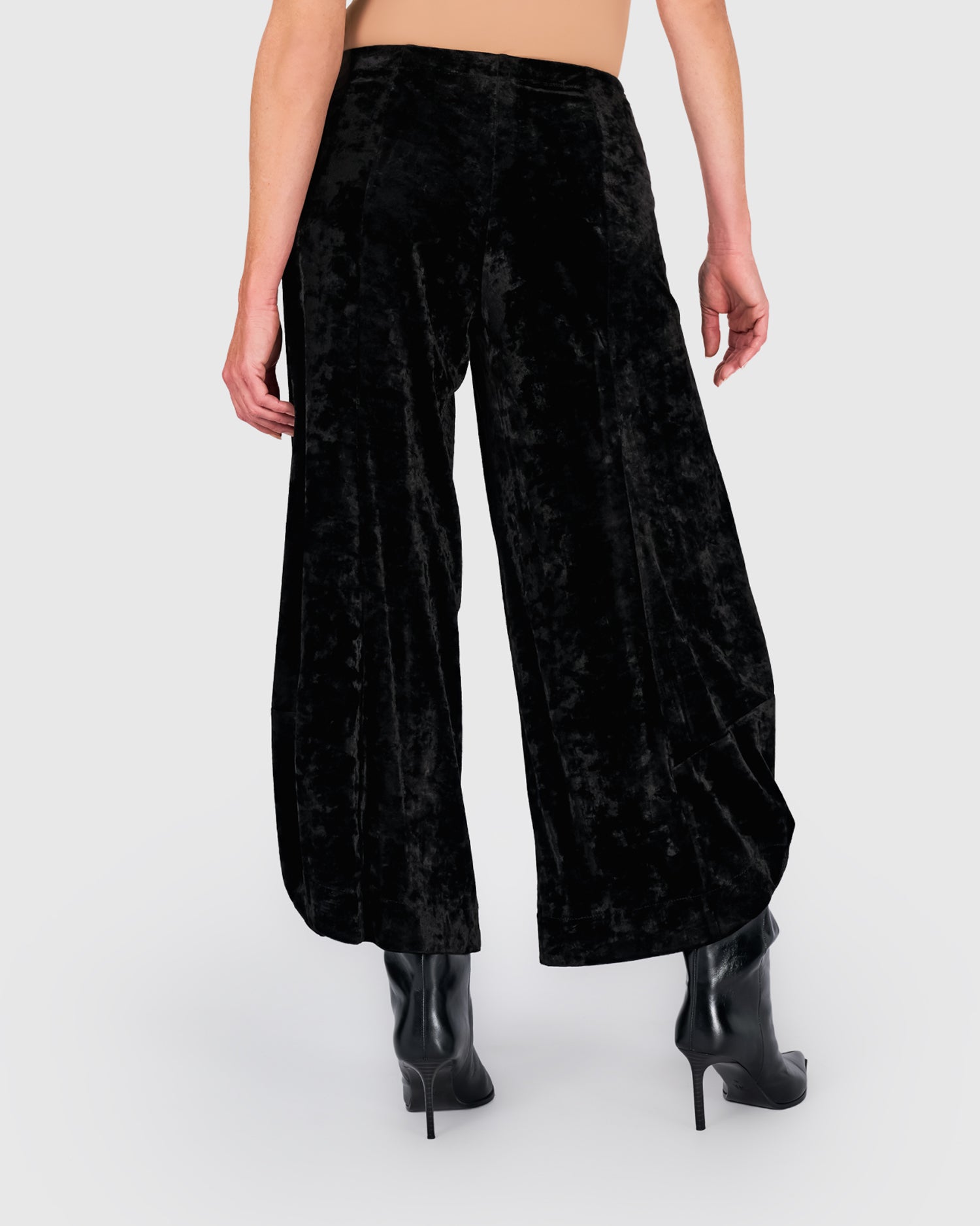 Velvet Punto Pants, Black
