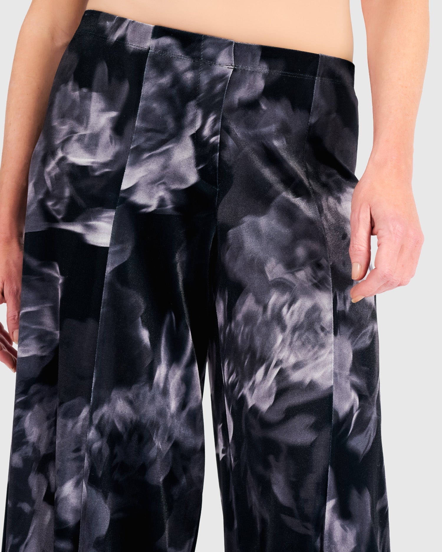 Velvet Punto Pants, Floral