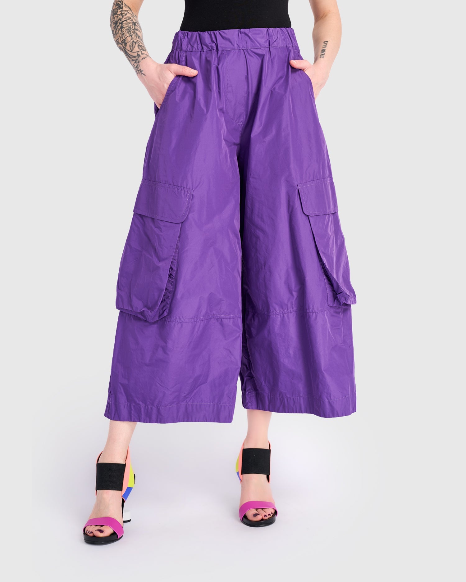 After Dark Taffeta Pocket Pant, Amethyst