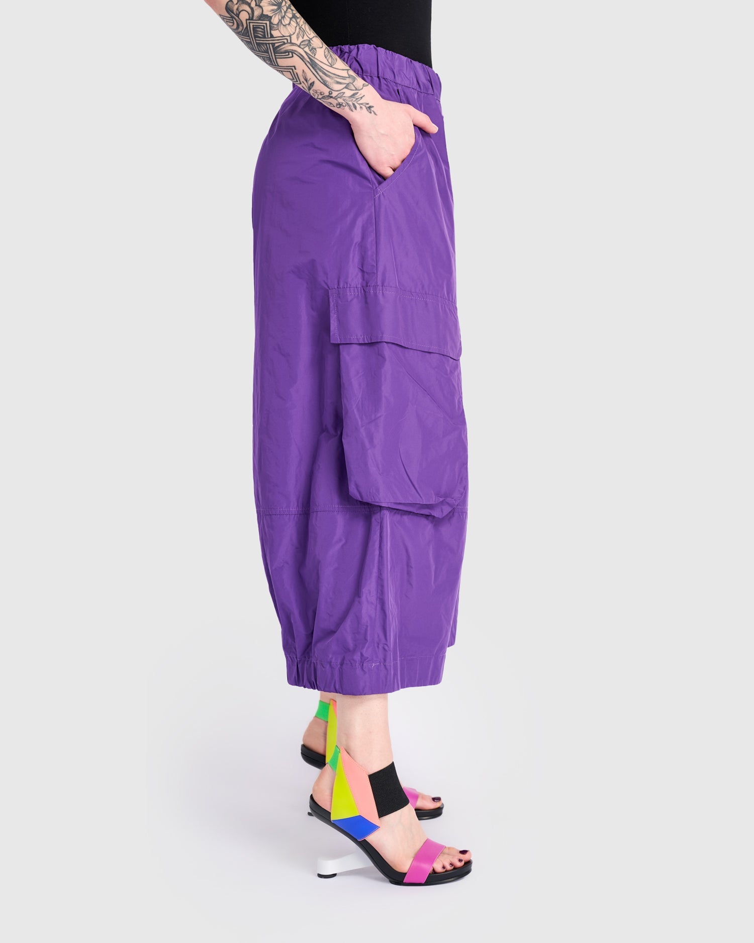 After Dark Taffeta Pocket Pant, Amethyst