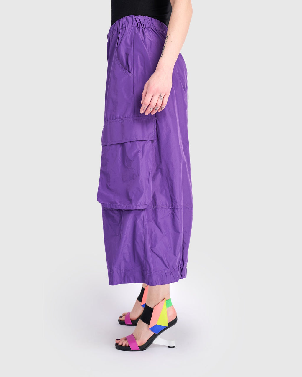 After Dark Taffeta Pocket Pant, Amethyst