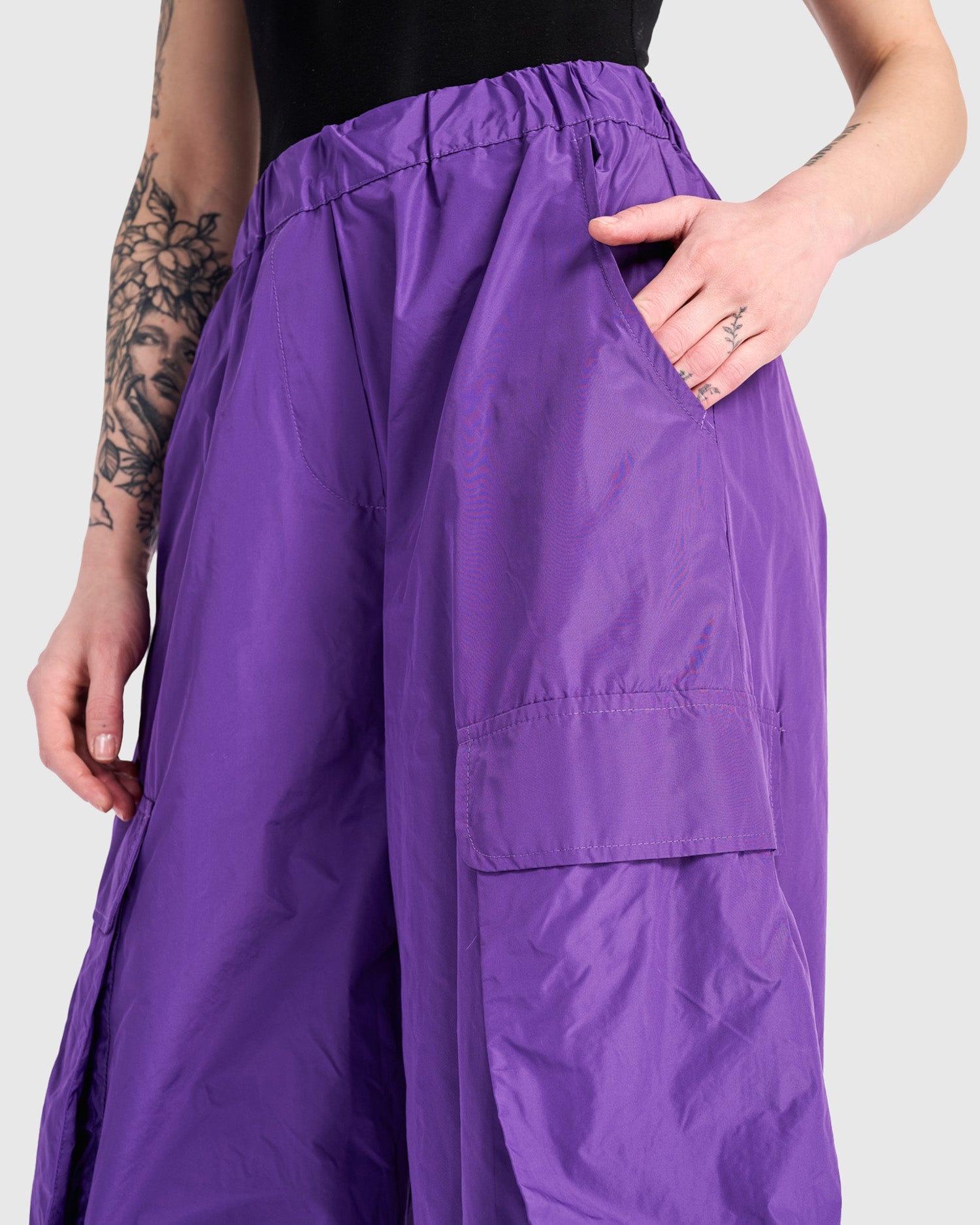 After Dark Taffeta Pocket Pant, Amethyst