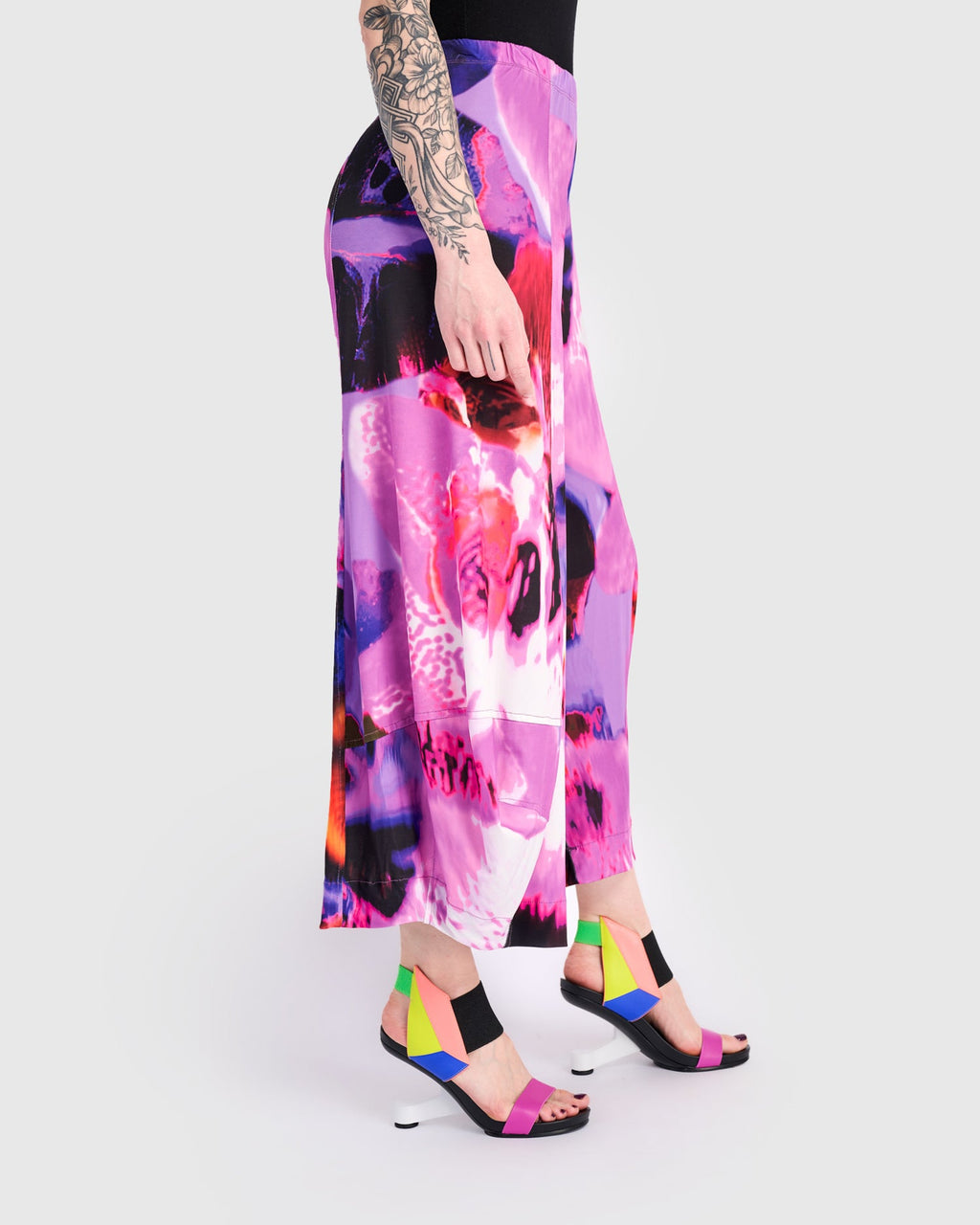 After Dark Printed Punto Pant, Orchid