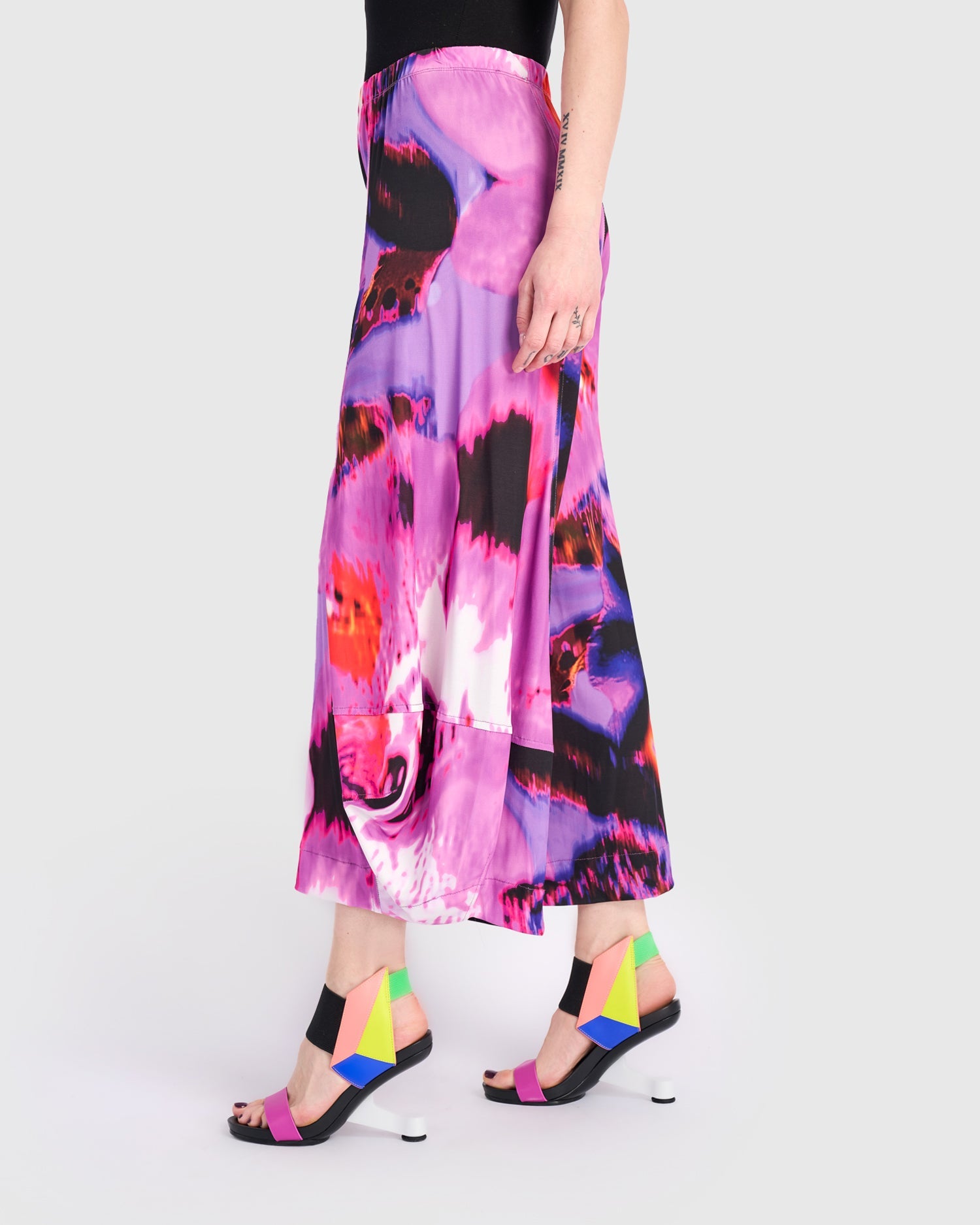 After Dark Printed Punto Pant, Orchid
