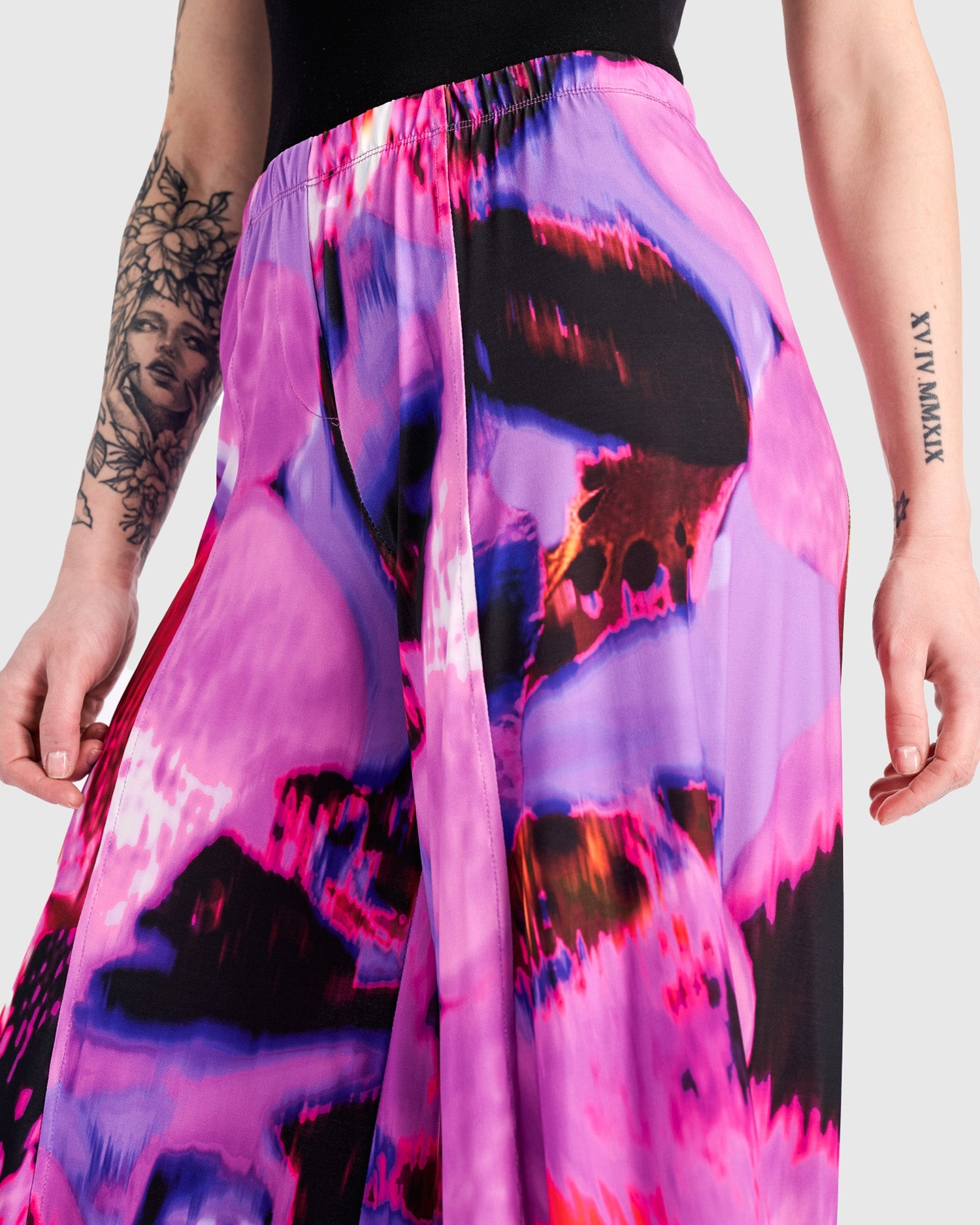 After Dark Printed Punto Pant, Orchid