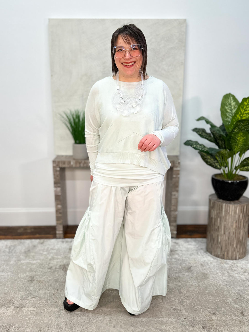 Nylon Big Pocket Pant, Mint