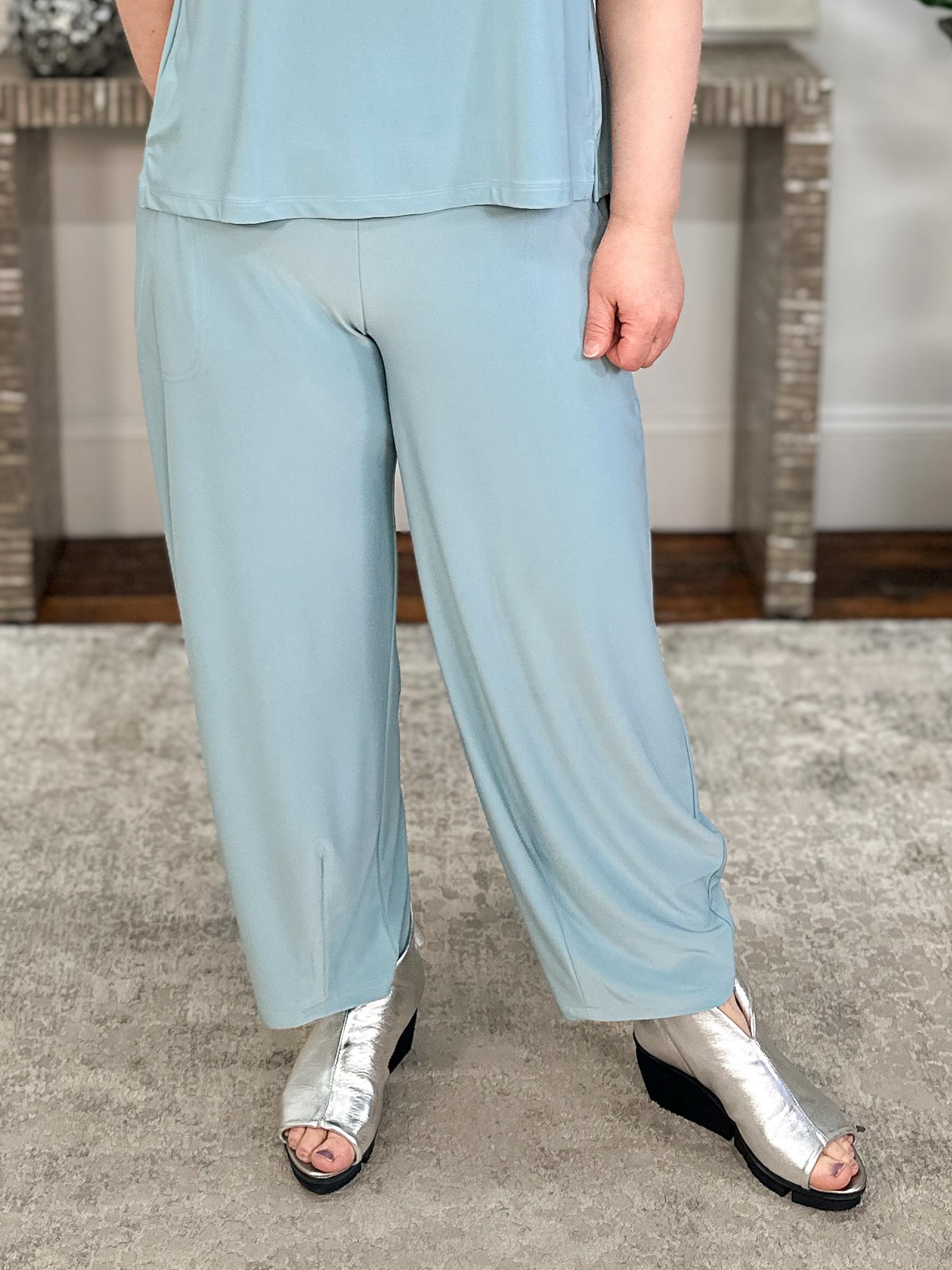 Narrow Lantern Pant, Stone Blue