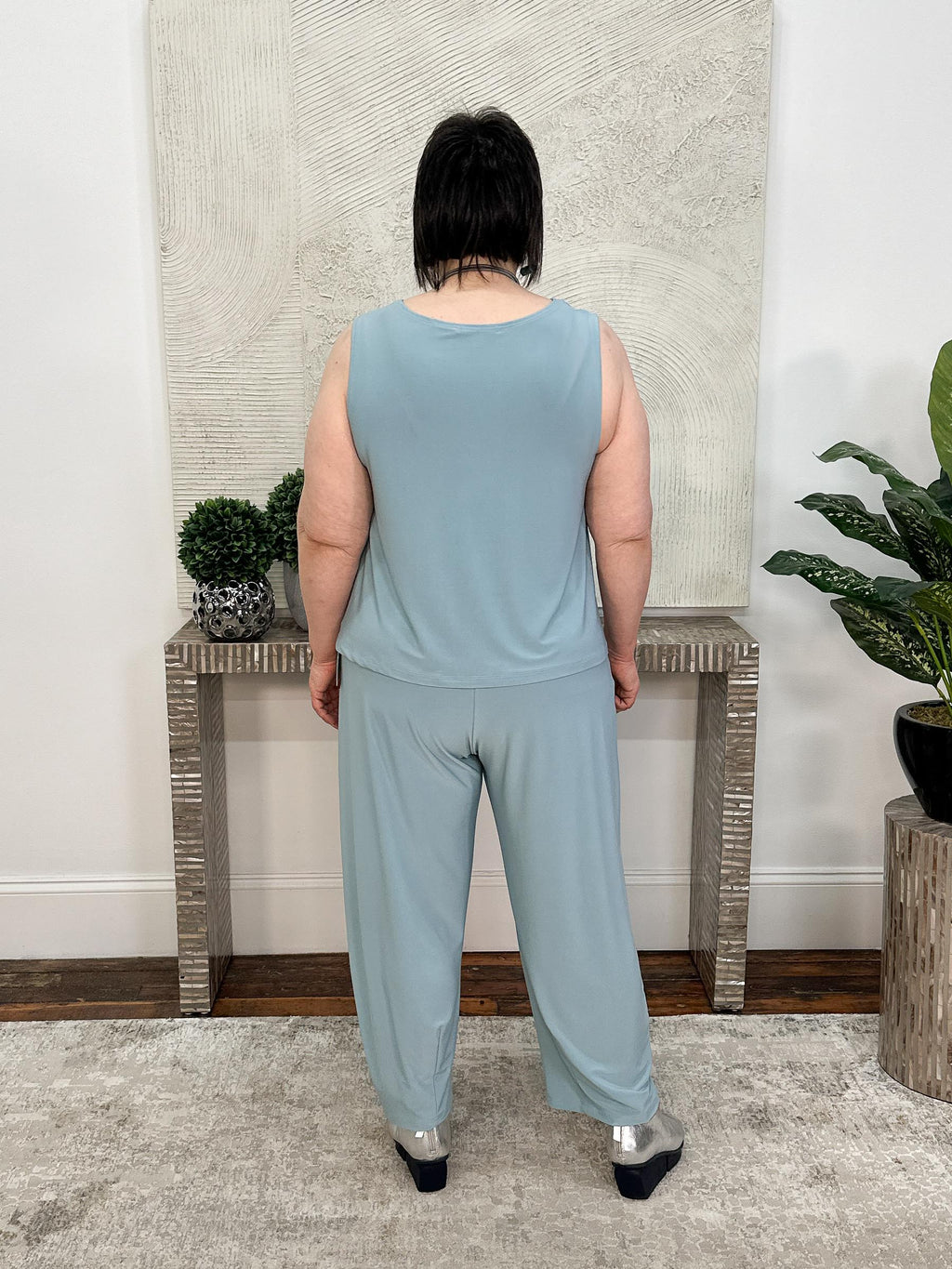 Narrow Lantern Pant, Stone Blue