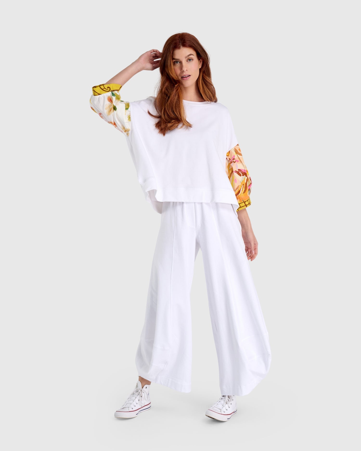 French Terry Punto Pant, White